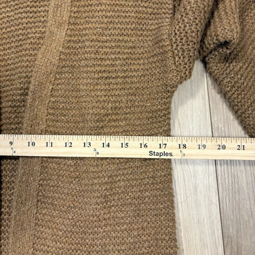 Abercrombie & Fitch Brown Chunky Knit Open Front Long Cardigan Sweater XS - Picture 3 of 8